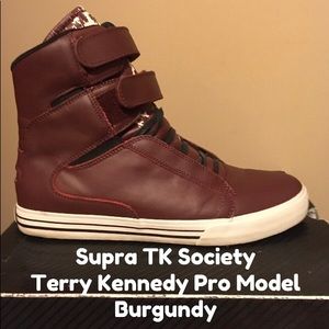 Supra TK Society Terry Kennedy Pro Model Burgundy Leather 10.5